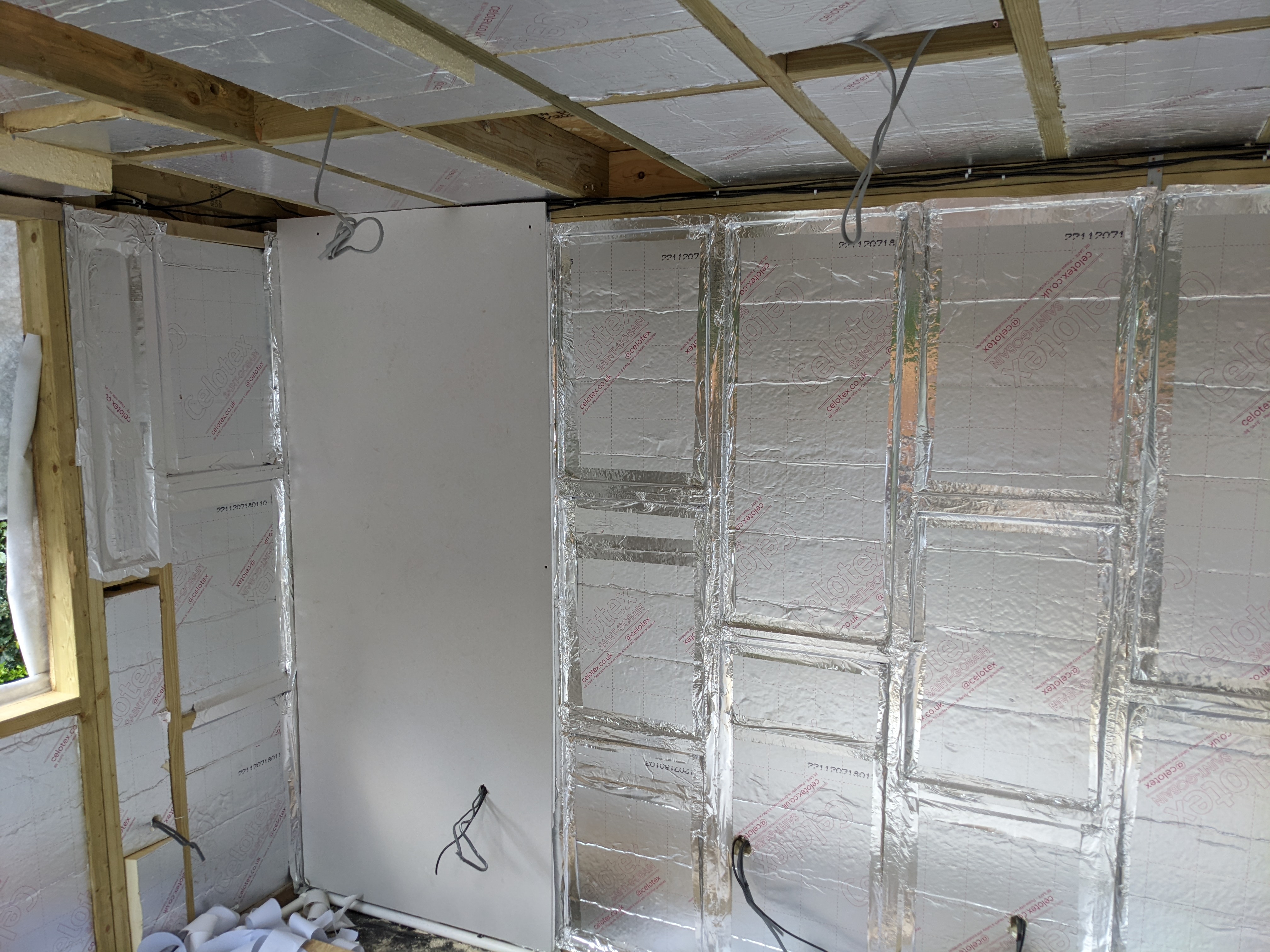 first plasterboard