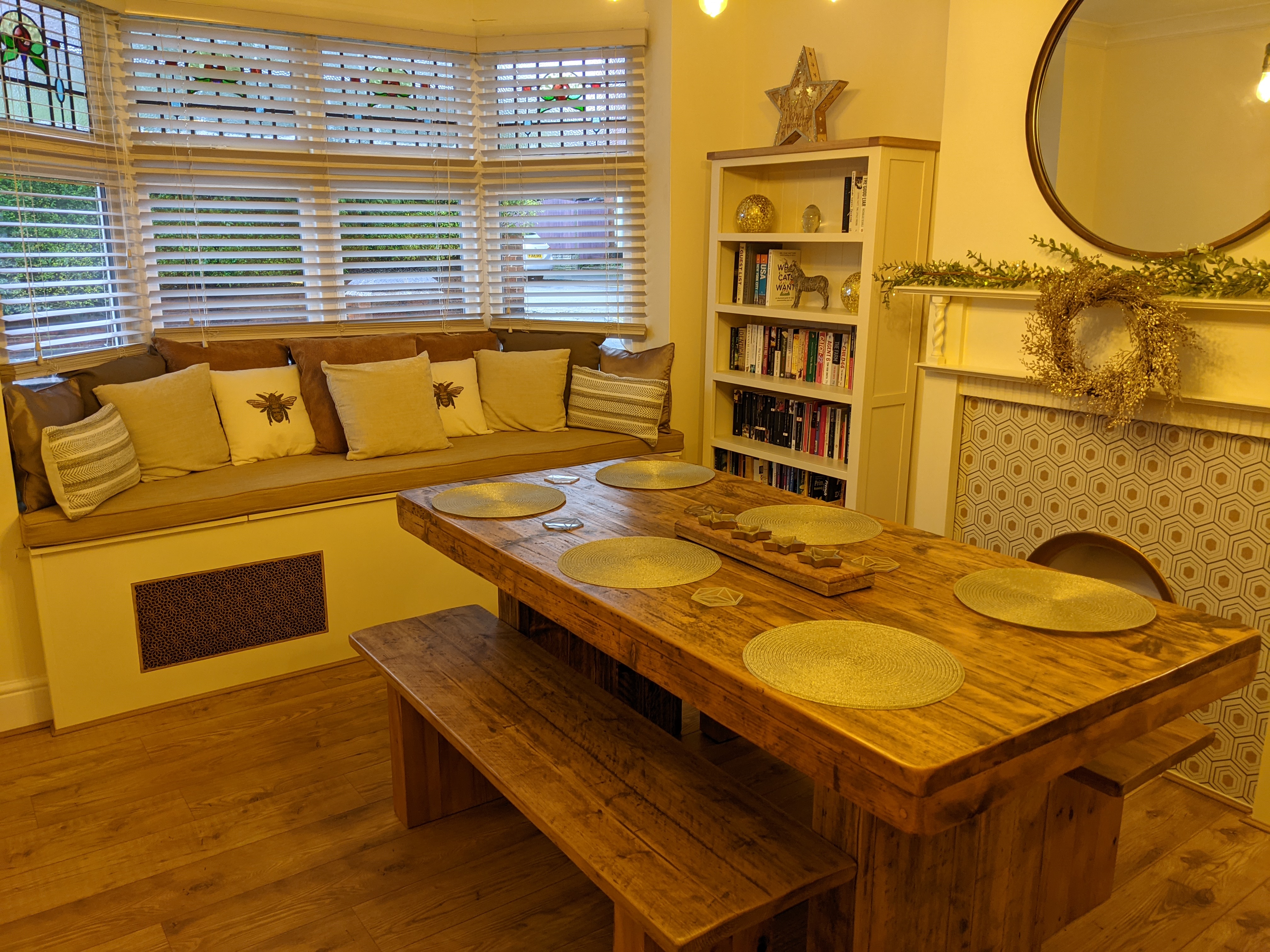 Dining room after re-decoration and window seat